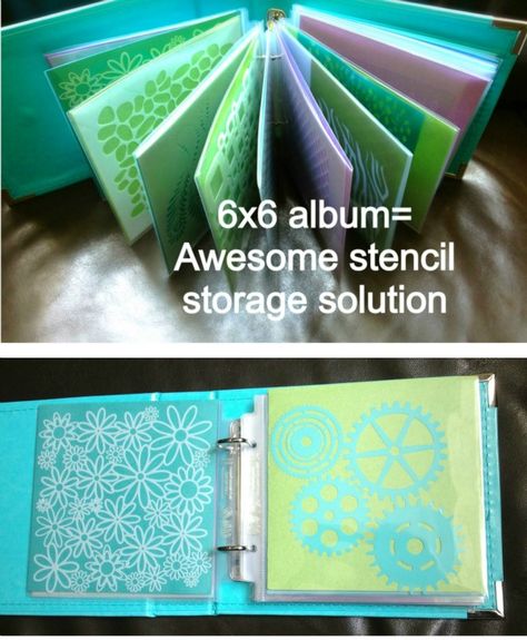 Cake Stencil Storage via SugarNosh Treats what a simple great idea to file all your stencils Cookie Drying Rack Diy, Organizing Stencils Storage Ideas, Stencil Organization Storage Ideas, Cookie Decorating Organization, Cake Decorating Organization, Cake Room Ideas, Stencil Storage Ideas, Stencil Organization, Baking Tools Organization