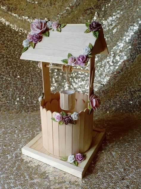 Cool Things To Make With Popsicle Sticks, Popsicle Bird House, Craft Stick Projects For Adults, Diy Popsicle Stick Crafts Decor, Things To Make Out Of Popsicle Sticks, Popcycle Sticks Projects, Popsicle Stick House, Popsicle Stick Crafts House, Diy Popsicle Stick Crafts