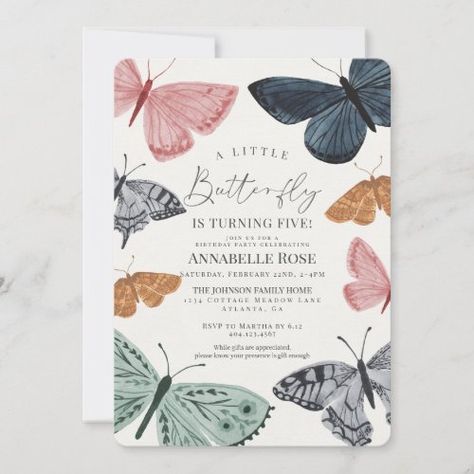 $3.03 | Boho Butterfly Birthday Party Invitation | Spring Birthday Invitations | flutter on over, a little butterfly, boho butterfly, fall butterflies, spring butterflies, butterfly birthday party, butterfly theme party, enchanted birthday invite, butterfly birthday invitation, garden birthday party Butterfly Party Decor, Butterfly Birthday Party Invitations, Enchanted Butterfly, Enchanted Forest Birthday, Butterfly Party Decorations, Printable Butterfly, Girls 3rd Birthday, Forest Birthday, Boho Butterfly