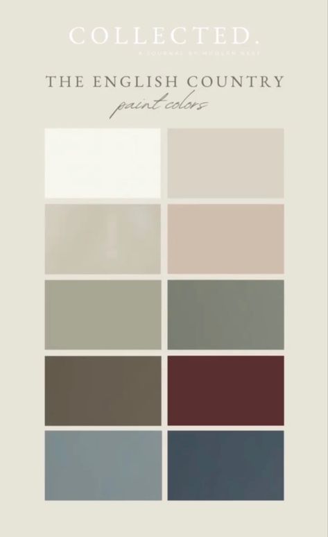 French Grey Color Palette, Traditional Farmhouse Color Palette, Earl Grey Color Palette, Cotswold Colour Palette, Country House Colour Palette, Old English Color Palette, British Color Palette, French Country Palette, Modern French Country Color Palette