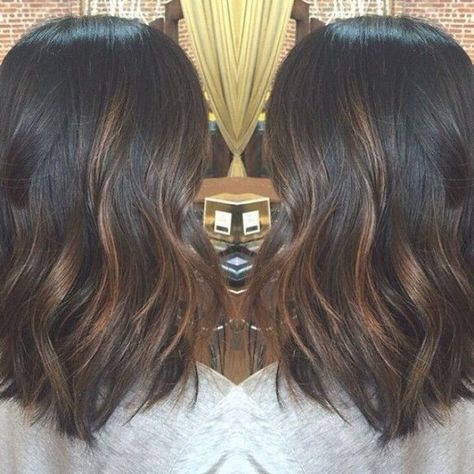 Diy Balayage, Black Hair Balayage, Balayage Hair Dark, Hair 2018, Short Black Hairstyles, Hair Color Balayage, Balayage Highlights, Hair Envy, Hair Color For Black Hair