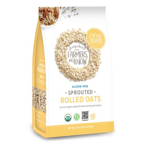 Sprouted Rolled Oats, Sprouted Oats, Rolled Oats Recipe, Healthy Cereal Breakfast, Organic Breakfast, Healthy Cereal, Granola Breakfast, Quick Oats, Gluten Free Oats