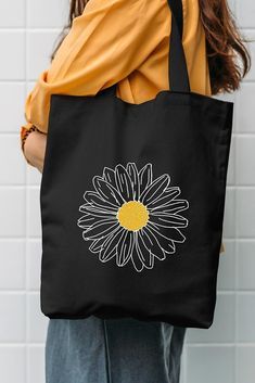 Hand Bags Ideas, Black Canvas Bag, Creative Tote Bag, Diy Tote Bag Design, Handpainted Tote, Handpainted Tote Bags, Tote Bag Painting, Tote Bag Designs, Hand Bags For Women