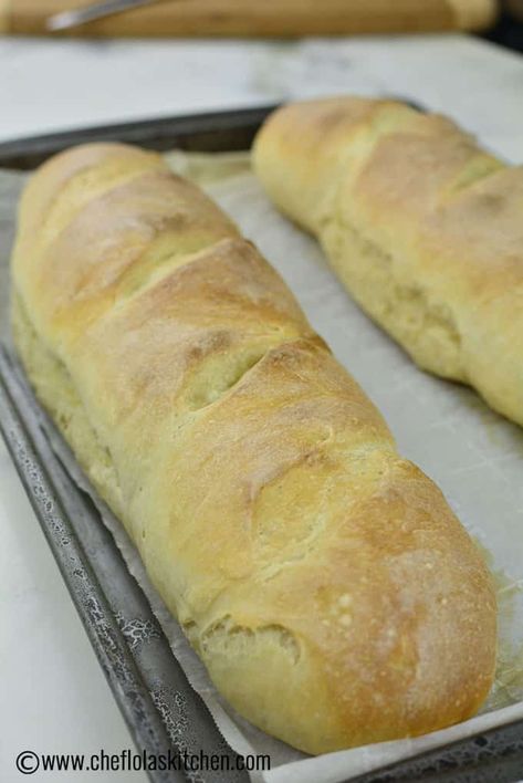 No Knead French Bread- No Knead Baguette0053 No Knead French Bread, Bread No Knead, Easy French Bread Recipe, Sandwich Rolls, Homemade French Bread, Baguette Recipe, French Bread Recipe, French Baguette, No Knead Bread