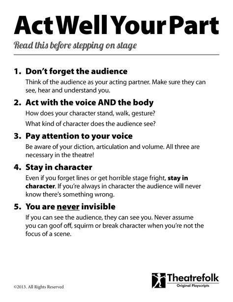 Acting Tips Poster. Click to download a printable version. Teater Drama, Niels Schneider, Theatre Classroom, Acting Quotes, New York Trip, Teaching Theatre, Drama Education, Theatre Education, Teaching Drama