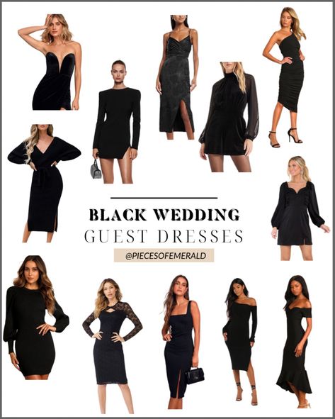 Black wedding guest dresses Wedding Cocktail Attire For Women, Wedding Cocktail Attire, Black Wedding Guest, Cocktail Party Attire, Cocktail Wedding Attire, Black Wedding Guest Dresses, Cocktail Attire For Women, Party Attire, What To Wear To A Wedding