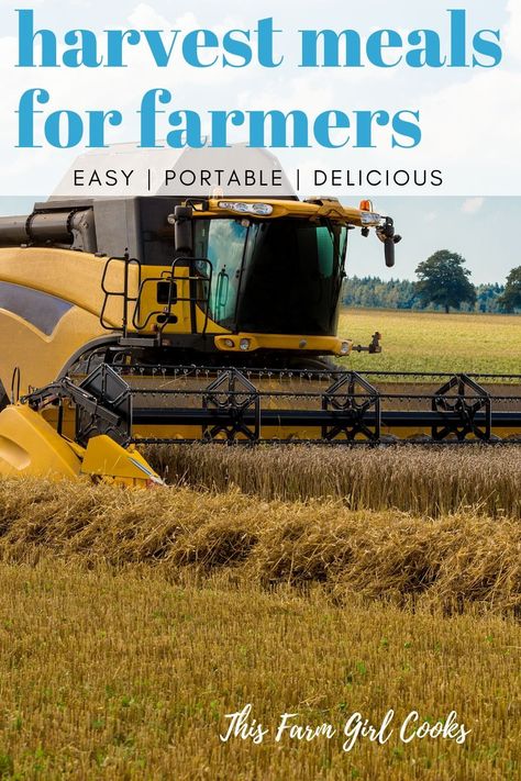 Meals For Harvest Crew, Easy Meals For Farmers In The Field, Field Lunches For Farmers, Tractor Meals For Farmers, Farmer Meals To Go, Harvest Meals For Farmers, Harvest Meals In The Field Dinners, Farm Field Meals, Farm Meals On The Go