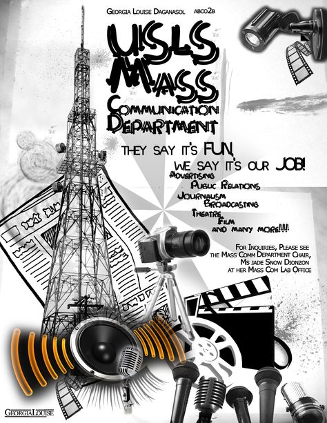 Departmental Poster for Mass Communication Department Communication Aesthetic Art, Mass Communication Logo, Media And Communication Aesthetic, Mass Media Aesthetic, Mass Communication Aesthetic, Mobile Case Design, Creative Book Cover Designs, Spot Painting, Mind Art