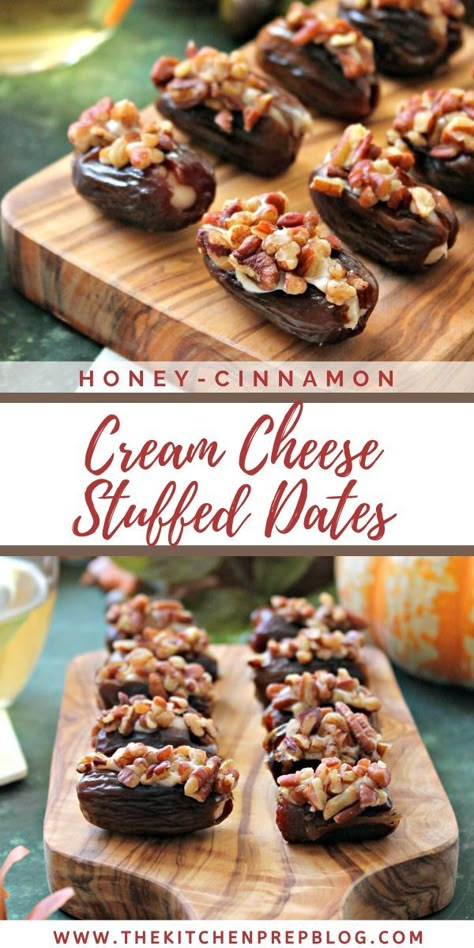 Cream Cheese Stuffed Dates, Cheese Stuffed Dates, Stuffed Dates, Date Recipes, Roasted Pecans, Cheese Stuffed, Honey And Cinnamon, Healthy Nutrition, Churros