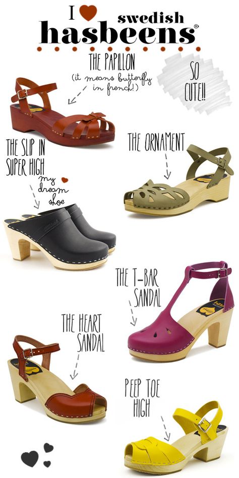 Cutest Shoes, Swedish Clogs, Swedish Hasbeens, Green Shoes, Clogs Shoes, Crazy Shoes, Dream Shoes, My Dream, Heel Shoes