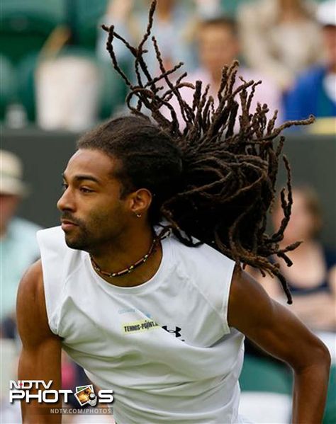 Jamaican Dreadlocks, Tennis Hairstyles, Brown Tennis, Dustin Brown, Lleyton Hewitt, Tennis Men, Tennis Photos, Wimbledon Tennis, Face Study