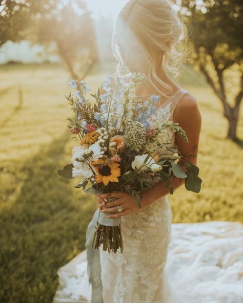 Richard + Anna • Nannette York Floral and Decor Wildflower Bridal Bouquets, Wildflower Wedding Bouquet, Adventure Couple, Wildflower Bouquet, Camping Adventure, Wedding 2024, Theme Color, Wildflower Wedding, New Adventure