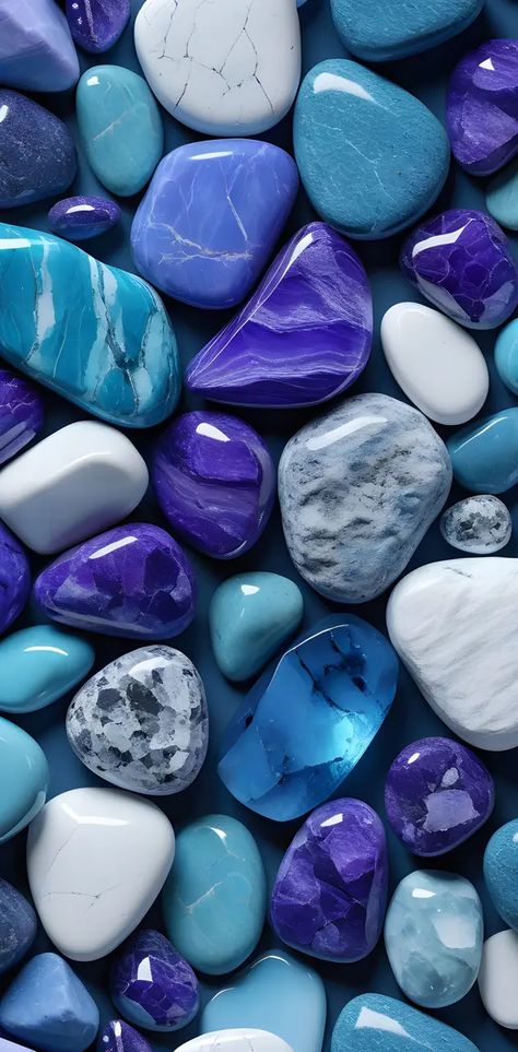 Crystal Wallpaper Aesthetic, Violets Wallpaper, Crystal Wallpaper, Wallpaper Images Hd, Ultra Blue, Blue Inspiration, Rock And Pebbles, Deco Blue, Cute Simple Wallpapers