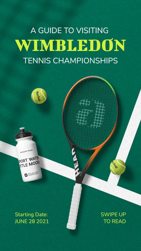 Tennis Championships Instagram Story Template We Are Open Instagram Story, Sports Ads Ad Campaigns, Tennis Product Photography, Tennis Instagram Story, Tennis Advertising, Tennis Poster Design, Tennis Graphic Design, Tennis Ads, Tennis Branding