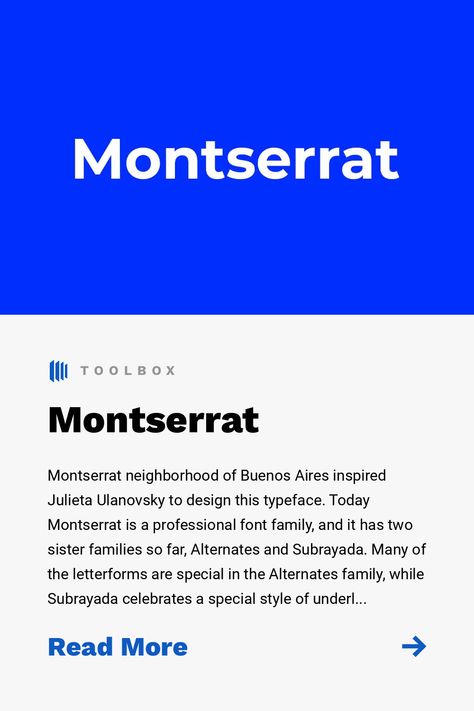 Montserrat neighborhood of Buenos Aires inspired Julieta Ulanovsky to design this typeface. Today Montserrat is a professional font family, and it has two sister families so far, Alternates and Subrayada. Many of the letterforms are special in the Alternates family, while Subrayada celebrates a special style of underline integrated into the letterforms found in the Montserrat neighborhood. Montserrat, Alternates, and Subrayada typefaces are available for free on Google Fonts. Font Anatomy, Montserrat Font, Contemporary Fonts, Cool Signatures, Business Fonts, Font Art, Professional Fonts, Typography Love, Font Inspiration