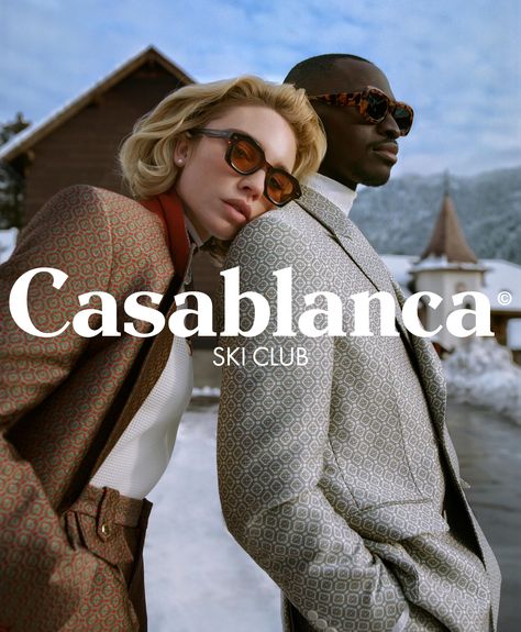 Casa Blanca unveiled its Ski Club Campaign for Fall-Winter 2020. H&m Collaboration, Winter Campaign, 2000s Girl, Summer Highlights, The Royal Tenenbaums, Ski Club, Beach Festival, Dance Company, Disco Party