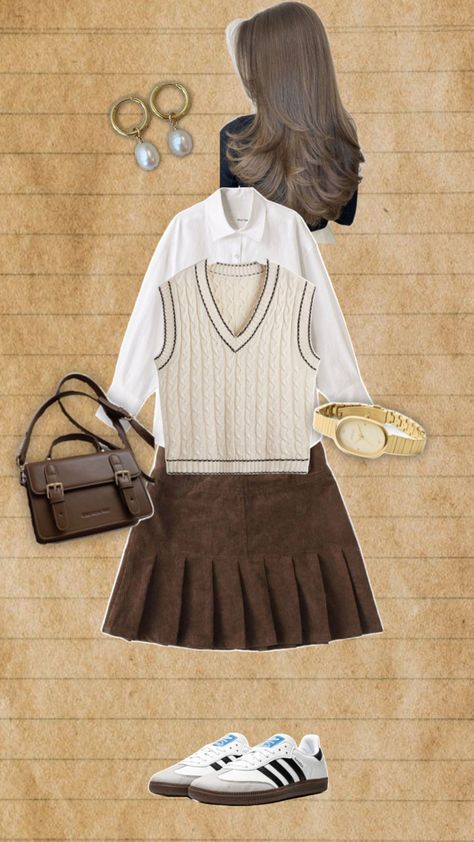 Brown Skirt Outfit Ideas, Brown Skirt Outfit, Skirt Outfit Ideas, Brown Skirt, Brown Skirts, Skirt Outfit, Outfit Idea, Skirt Outfits, Outfit Ideas