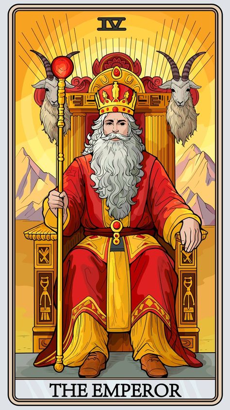 Emperor Tarot Card, Emperor Tarot, Tarot Cards Art Illustration, The Emperor Tarot, Tarot Significado, Angel Oracle Cards, Best Bathroom Designs, Witch Vibes, Magick Book