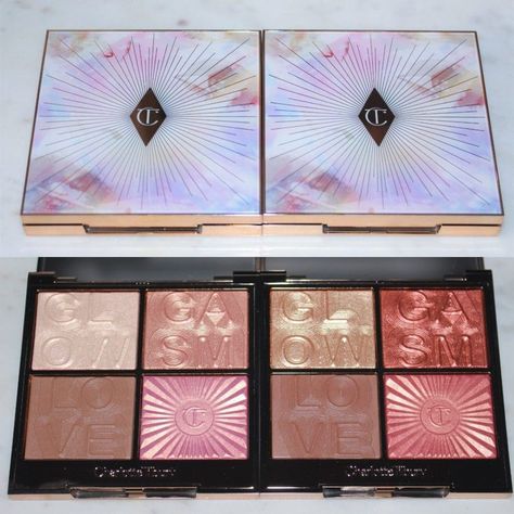 Charlotte Tilbury Glowgasm, Charlotte Tilbury Highlighter, Royal Beauty, Rose Gold Sparkle, Oil Light, Face Palette, Liquid Highlighter, All Things New, Summer Glow