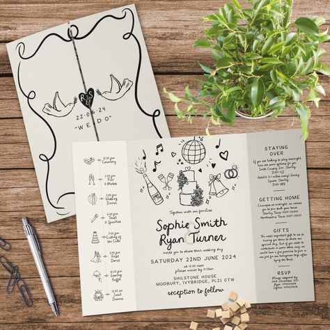 Hand Drawn Wedding Invitations, Scribble Wedding Invitation, Trendy Wedding Invites, Doodle Wedding Invite, Illustrated, Unique, Quirky - Etsy Sketched Wedding Invitations, Garden Party Wedding Invite, Hand Drawn Invitations, Drawn Wedding Invitations, Handwritten Wedding Invitations, Creative Wedding Invitation, Backyard Wedding Invitations, Quirky Wedding Invitations, Unique Wedding Invites