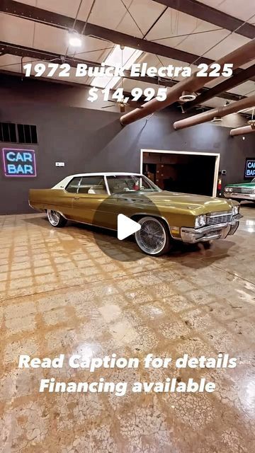 Edward Brewer on Instagram: "(Deposit Received) 1972 Buick Electra 225 $14,995
✅1 Owner
✅Zero Rust
✅75k Miles
✅Shipping & Financing Available
✅Detailed Photos & Walkaround Video on 
  Website: www.carbarsales.com

⁣
.⁣
.⁣
.⁣
.⁣
.⁣
#buickelectra #buicklife #buickriviera #carspotting #chrome #classicamericancars #classicbuick #classiccardaily #classiccarspotting #coolcars #dueceandaquarter #federal #gm #cadillac #instacar #limited #atlantacars #naptown #oldcar #oldcars #oldisgold #oldschoolcars #palmsprings #retrocar #seventies #carshowseason #spokesandvogues #vintagecars #wildcat #carbaratlanta" Buick Electra 225, Electra 225, Buick Wildcat, Car Bar, Buick Electra, Buick Riviera, Old School Cars, Detailed Photos, Retro Cars