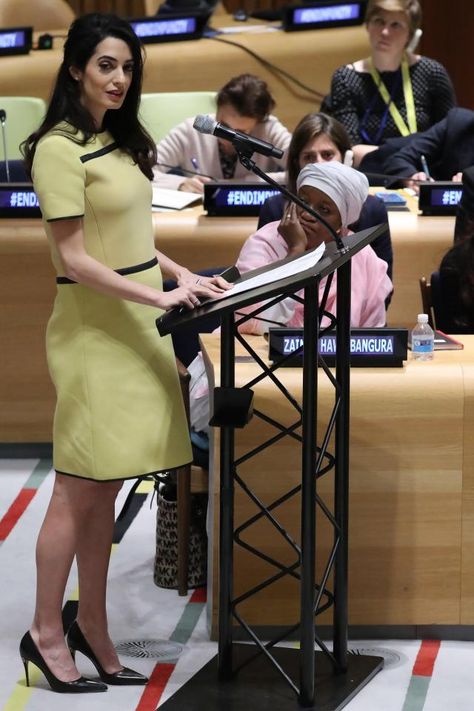 At work… human rights barrister, Amal Rocky Barnes Pregnant, Amal Clooney George Clooney, Small Baby Bump, Amal Clooney Pregnant, Amal Clooney Work, Human Rights Lawyer, Paloma Faith, Dark Sunglasses, Expecting Twins