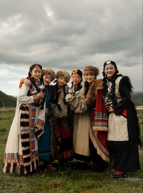 Tibetan Fashion, Tibetan Outfit, Cultural Clothing, Tibetan Attire, Tibetan Clothes Traditional Dresses, Tibetan Clothing Woman, Tibet Traditional Clothes, Tibetan Traditional Clothing, Bhutanese Culture