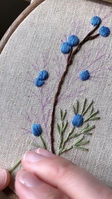 hlesliedesign on Instagram: Juniper branch stitching on this quiet Sunday 🌲 Juniper Embroidery, Juniper Branch, Clothes Embroidery, Clothes Embroidery Diy, Felt Crafts Diy, Embroidery Diy, Embroidery On Clothes, Floral Baby, Felt Crafts