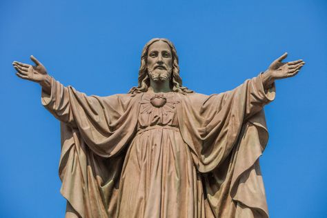 White Jesus, Jesus Statue, John Everett Millais, Quo Vadis, Free Art Prints, Open Arms, Outdoor Statues, Roman Catholic, Catholic Church