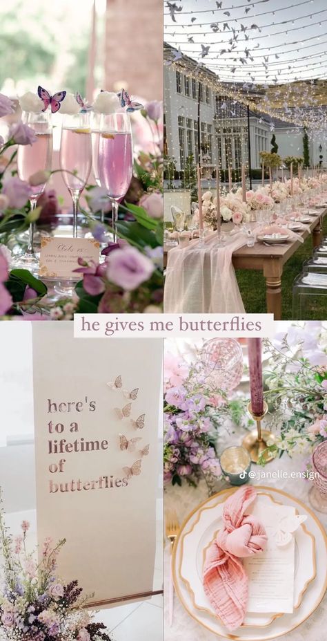 He Gives Me Butterflies, Butterfly Tea Party, Gives Me Butterflies, Bachelorette Party Planner, Butterfly Wedding Theme, Engagement Themes, Bridal Shower Inspo, Bridal Shower Decorations Diy, Wedding Shower Themes