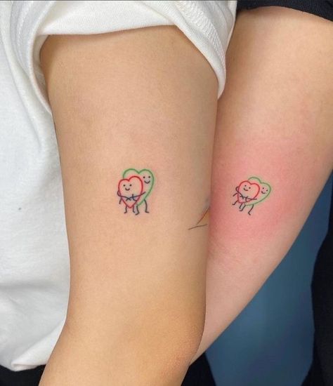 Pair Tattoos, Maching Tattoos, Cousin Tattoos, Twin Tattoos, Matching Friend Tattoos, Cute Matching Tattoos, Small Matching Tattoos, Couple Tattoos Unique, Couples Tattoo Designs