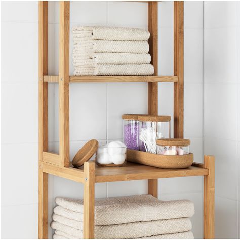 8 clever upgrades to organise your laundry room | IMAGE.ie Buffet Ikea, 365 Jar, Armoire Ikea, Bathroom Box, Ikea Godmorgon, White Quartz Counter, Cork Lid, Bathroom Accessory Sets, Shelf Unit