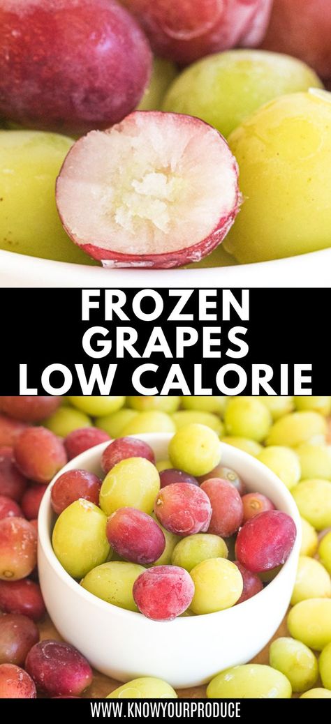 Frozen Grapes make for the perfect frozen treat! Freezing grapes is easy and you'll love this healthy fruit snack! Healthy Frozen Grapes, How To Freeze Fruit, What To Make With Grapes, Freezing Grapes, Frozen Grapes Recipe, Healthy Fruit Snack, Frozen Fruit Recipes, Healthy Fruit Snacks, Freezing Fruit