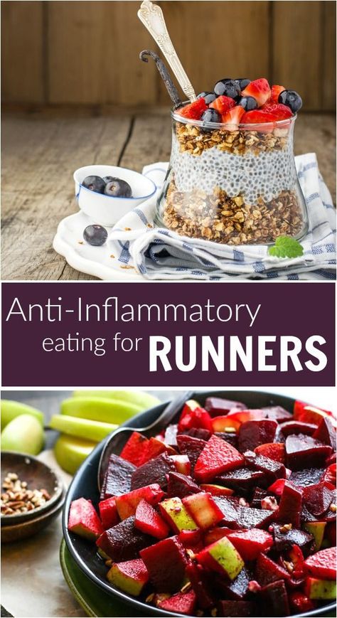 Understanding Anti-Inflammatory Eating-- How it can improve post workout recovery, reduce injuries and speed up healing. Plus 30 recipes Eating For Runners, Marathon Food, Runner Diet, Runners Food, Running Food, Post Run, Running Nutrition, Baking Powder Uses, Workout Recovery