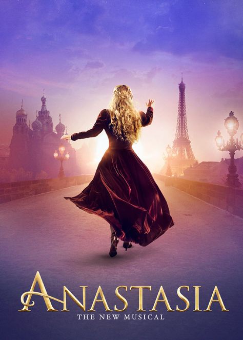 Inspired by the beloved films, the romantic and adventure-filled new musical Anastasia comes to Broadway. #Broadway #Musicals Broadway Poster Design, Anastasia Broadway Wallpaper, Anastasia Playbill, Anastasia Poster, Broadway Musicals Posters, Broadway Poster, Musical Theatre Posters, Musical Posters, Anastasia Broadway