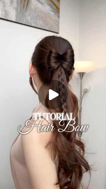 How To Make A Bow Hairstyle, Hairstyle Bow Tutorial, Hair Bow Hairstyles, Hair Ribbons Hairstyles, Bow Hairstyle Tutorial, Hairstyle Bow, Hairstyles Bow, Holiday Party Hair, Buat Pita