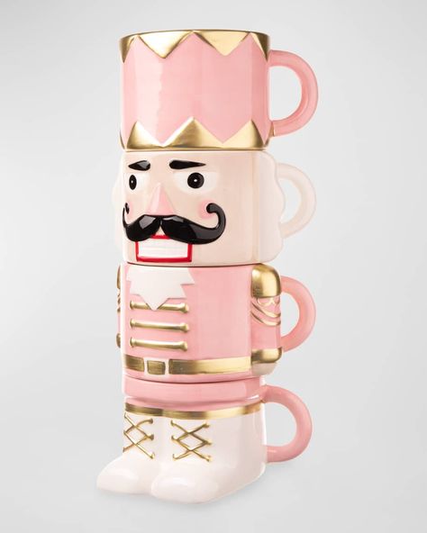 Get free shipping on Neiman Marcus Nutcracker Stacking Mugs, Set of 4 at Neiman Marcus. Shop the latest luxury fashions from top designers. Girly Fall Decor, Ceramics Crockery, Stacking Mugs, Christmas Feeling, Ceramic Set, Christmas Accessories, Christmas Mood, Christmas Aesthetic, Gift Sets