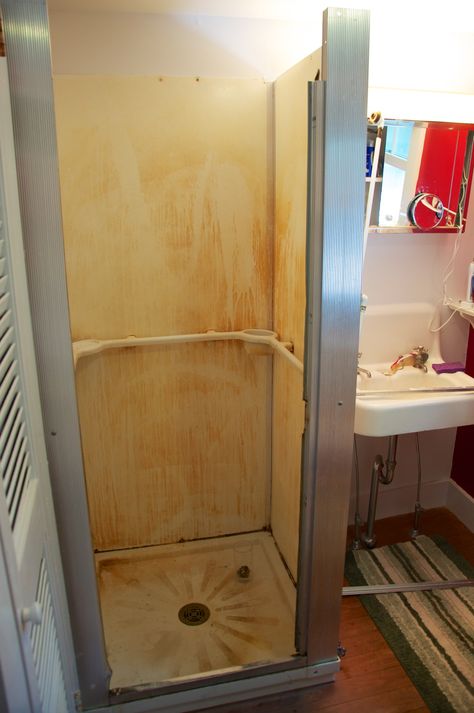 Durastall shower old 32 X 32 Shower Stall, Freestanding Shower Stall, 30x30 Shower Stall, Diy Standing Shower Remodel, Small Cabin Shower Ideas, How To Replace A Shower Stall, Small Shower Insert Ideas, Free Standing Shower Stall, Small Shower Insert