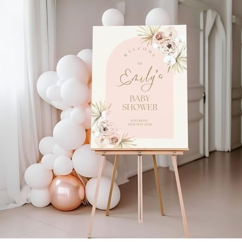 Celebrate your upcoming bundle of joy with our exquisitely handcrafted Personalized Baby Shower Welcome Sign. With its delicate floral details and boho vibes, this welcome sign is more than just decor— it's a beautiful keepsake of your baby girl's special day!⁣ ⁣ ⁣ #babyshower #bohobabyshower #babyshowerdecor #babyshowerdecorations #babyshowerdecoration #babygirlshower #partydecor #partydecoration #partydecorations #welcomesign #babyshowersign #babyshowersigns #personalizeddecor #magnoliadane... Baby Shower Easel, Acrylic Baby Shower Sign, Foam Board Sign, Foam Board Printing, Floral Signs, Poster Pink, Baby Shower Sign, Bridal Shower Welcome Sign, Shower Welcome Sign