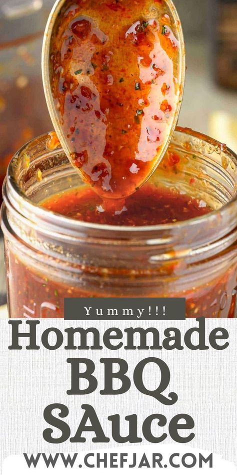 Whip up a batch of Easy Homemade BBQ Sauce - a tangy, smoky blend of flavors for your grilling dishes! Bbq Sauce Homemade Easy, How To Make Bbq, Homemade Bbq Sauce Recipe, Bbq Sauce Chicken, Barbecue Sauce Recipes, Homemade Barbecue Sauce, Bbq Sauce Recipe, Bbq Sauce Homemade, Homemade Bbq