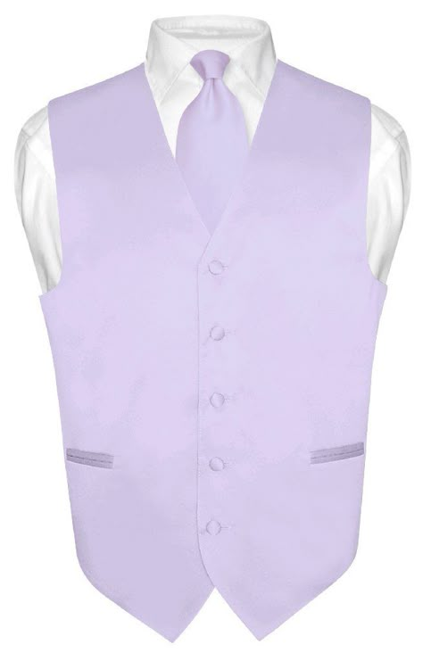 PRICES MAY VARY. Matching Vest & Neck Tie Set Men's Solid Color Dress Vest with Necktie of the Same Color and Made From The Same Material For a Perfect Match. AvaIlable in XS (Chest Size: 36), S (Chest Size: 38), M (Chest Size: 40), L (Chest Size: 42) , XL (Chest Size: 44), 2XL (Chest Size: 47), 3XL (Chest Size: 50), 4XL (Chest Size: 53), 5XL (Chest Size: 58), and 6XL (Chest Size: 62). Full Back Vest with belted adjustable back for a perfect fit. Great to wear with a suit or tuxedo Brand New Ves Quinceanera Chambelanes Outfits, Quince Chambelanes Outfits, Chambelan Outfits, Chambelanes Outfits Quinceanera, Chambelanes Outfits, Lavender Quinceanera Dresses, Lavender Quinceanera, Purple Tuxedo, Purple Sweet 16