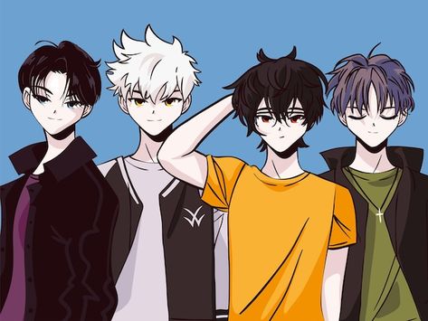 Anime group young men | Premium Vector #Freepik #vector #anime-boy #anime-manga #anime-character #boy-illustration Anime Friends Group, Anime Group Of Friends, Amigos Anime, Friends Anime, Boy Squad, 4 Best Friends, Manga Cartoon, Anime Group, Boy Illustration