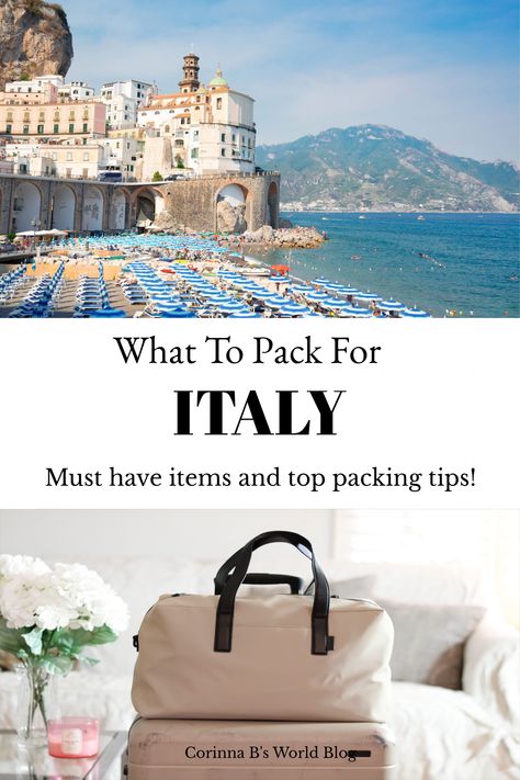 Packing Essentials For Italy, Italy Travel Packing Lists, Best Luggage For Italy, Italy Must Haves, Travel Essentials For Italy, Best Luggage For European Travel, What To Pack For A Trip To Italy, Packing Italy Spring, Italy Packing