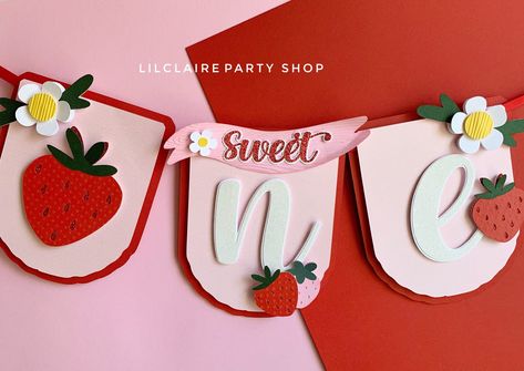 Excited to share this item from my #etsy shop: Strawberry themed First Birthday, Strawberry Highchair banner, Berry Seeet banner, One banner, Berry First Birthday, sweet one, Berry Party #red #1stbirthday #pink #strawberrythemed #firstbirthday #strawberry #highchairbanner #berrysweetbanner #onebanner First Birthday Sweet One, Berry Party, Banners Ideas, Berry First Birthday, Themed First Birthday, Small Gathering, Strawberry Birthday, One Banner, Banner Size