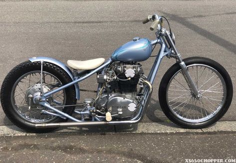 japanese-alaska-chopper-3 Bobber Motorcycle Diy, Xs650 Chopper, Xs650 Bobber, Yamaha Xs650, Harley Davidson Pictures, Sportster Bobber, Bobber Style, Old School Chopper, Bobber Bikes