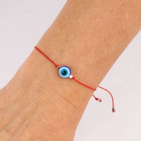 Lucky Necklace, Turkish Eye, Red String, Macrame Knot, Necklace Red, Protection Bracelet, Blue Evil Eye, Eye Bracelet, Small Cards