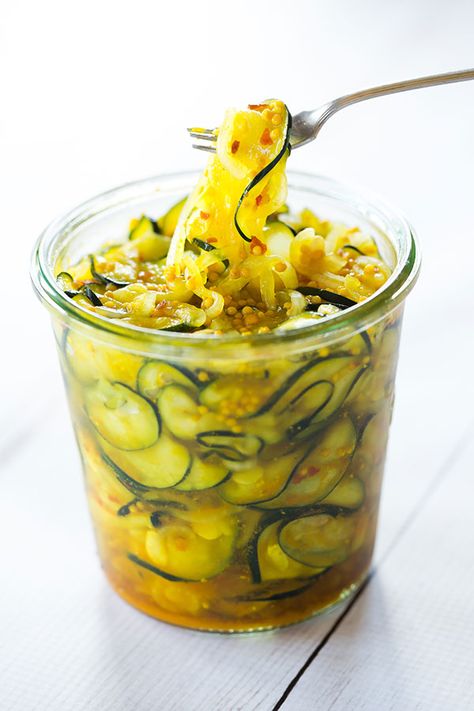 Spicy Zucchini, Parmesan Zucchini Chips, Refrigerator Pickle Recipes, Zucchini Pickles, Canning Equipment, Butter Pickles, Pickles Recipe, Summer Zucchini, Makeup Brows