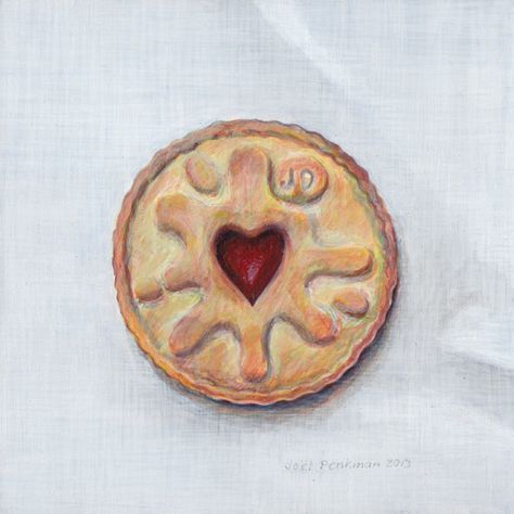 joel penkman's yummy looking jammie dodger Joel Penkman Art, Food Art Igcse, Sweet Drawings Candy, Gcse Art Food Final Piece, Joel Penkman Gcse Sketchbook, Food Textiles, Joel Penkman, Cupcake Oil Painting, Confectionary Art