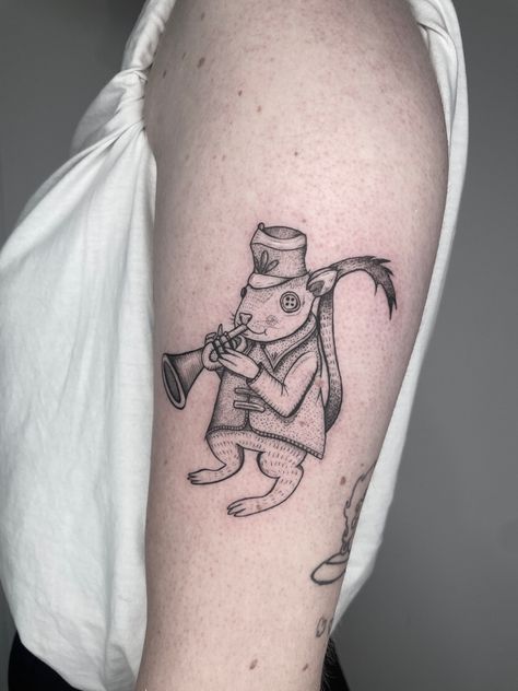 Circus Mouse Tattoo from the Movie Caroline Caroline Movie, Caroline Tattoo, Mouse Tattoo, Mouse Tattoos, Free Hand Tattoo, Movie Tattoo, Tattoo Instagram, Spooky Tattoos, Instagram Tattoo