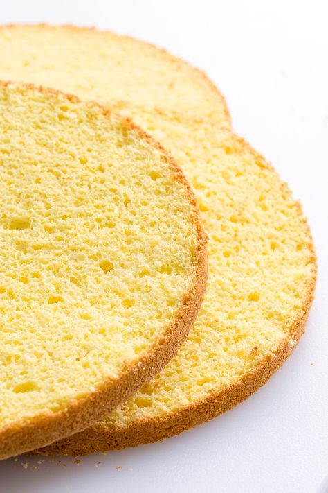 Let's learn how to make classic sponge cake. This light and airy sponge cake is a base to many delicious cakes! With just 3 ingredients, this cake is quick and easy to make, and very versatile to flavor and decorate. #spongecake #cake Sponge Cake Recipes, Gateaux Cake, 3 Ingredient, Cake Flour, Sponge Cake, Food Cakes, Homemade Cakes, Sweet Savory, Sin Gluten